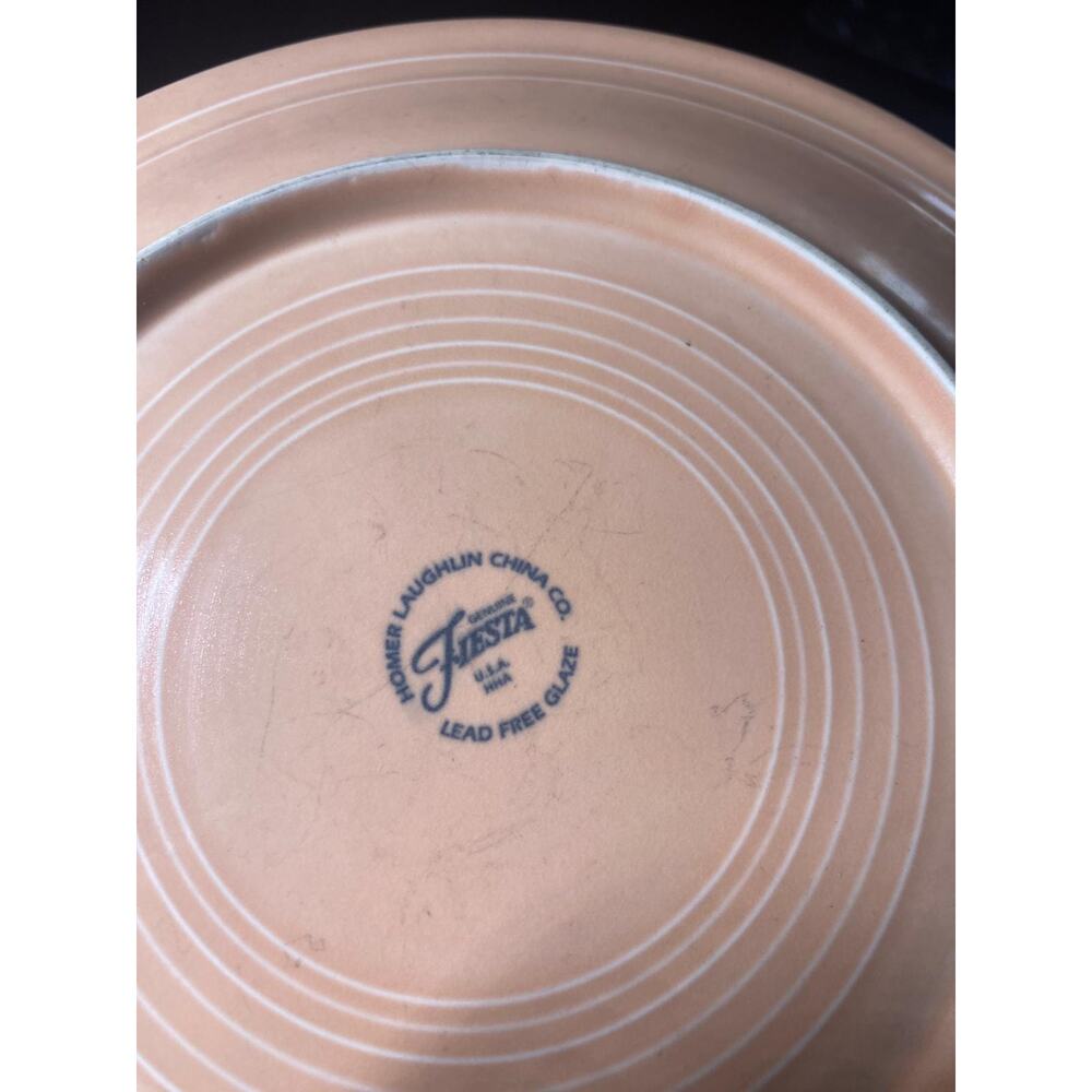 Lof of 9 Vtg Home Laughlin Fiestaware 5 dinner plates & 4 plates multicolor - Picture 12 of 16
